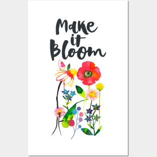 Happy Spring Flowers Posters and Art